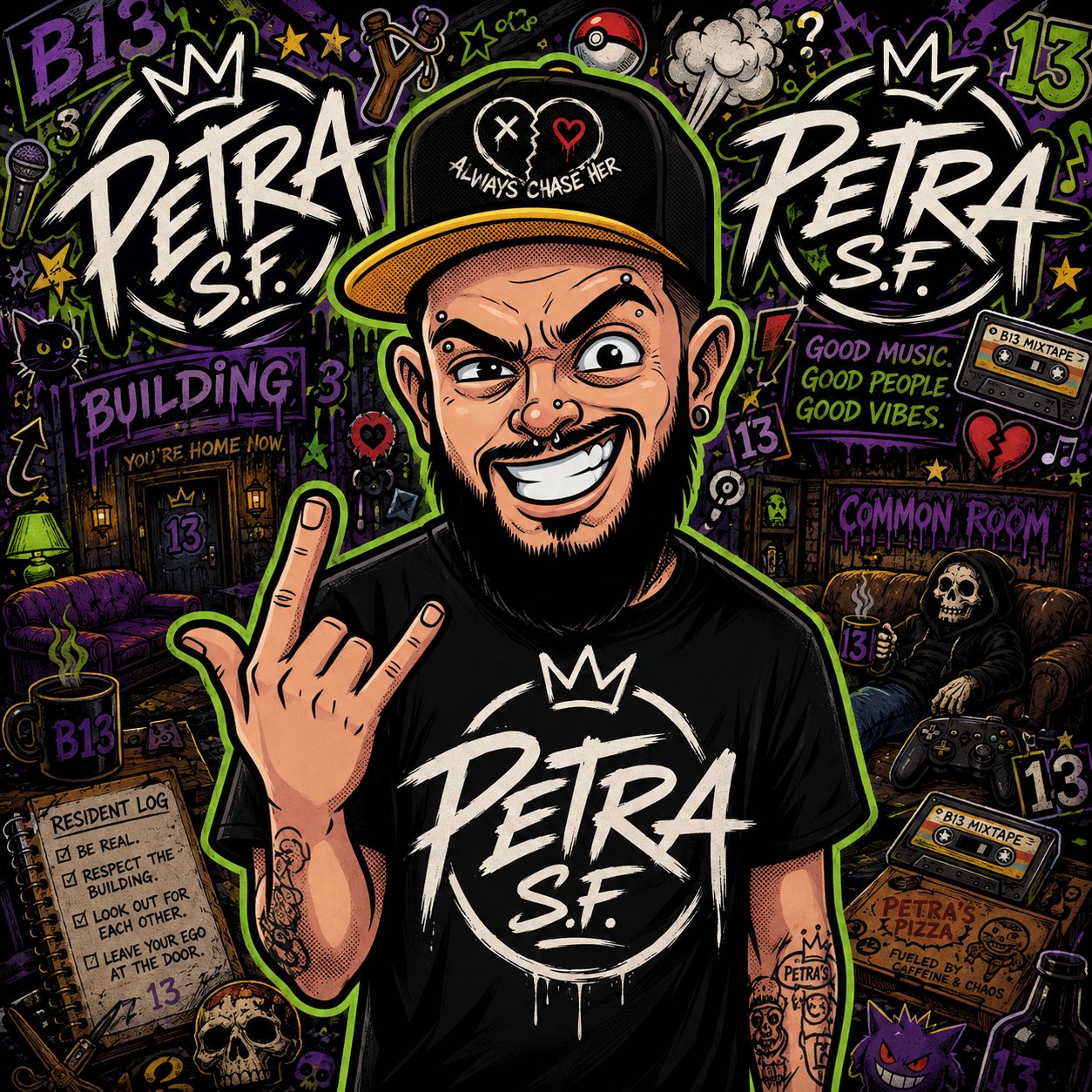 Petra S.F. illustrated owner portrait